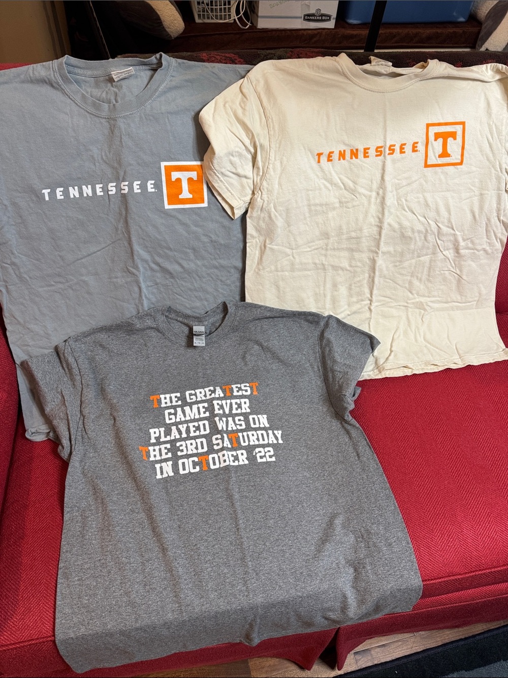 Tennessee Volunteers SS Football Themed  Tee Shirt Bundle